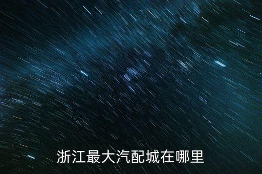 浙江最大汽配城在哪里