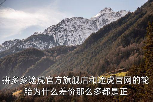 拼多多途虎官方旗舰店和途虎官网的轮胎为什么差价那么多都是正
