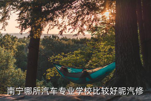 南宁汽修专业学校哪里最好，在广西南宁学汽修有哪个学校好的各位介绍一下