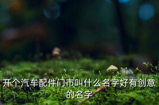 开个汽车配件门市叫什么名字好有创意的名字