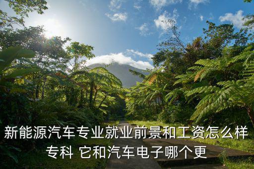 新能源汽车就业方向及前景，新能源汽车专业就业前景和工资怎么样专科 它和汽车电子哪个更