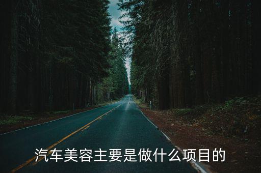 汽车美容主要是做什么项目的