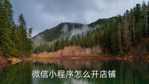 微信小程序怎么开店铺