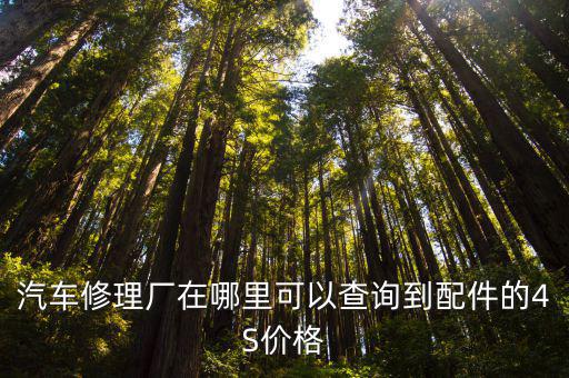 汽车配件4s店价格查询，汽车查配件价格的网站有哪些