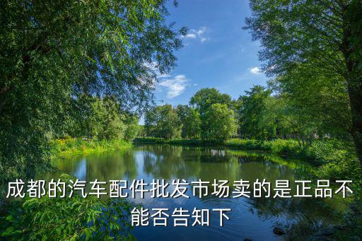 成都汽车配件批发市场的东西好吗，成都最好的汽车用品批发市场在哪里