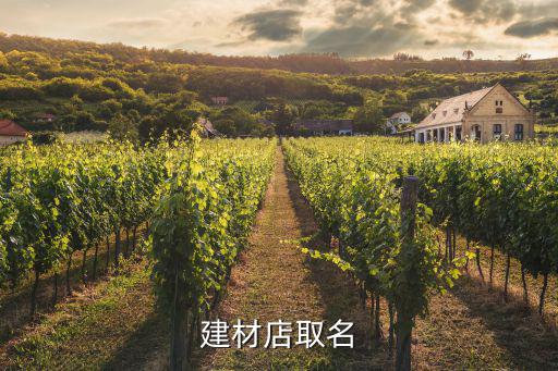 建材店取名