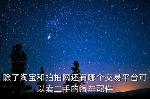 除了淘宝和拍拍网还有哪个交易平台可以卖二手的汽车配件