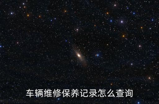 车辆维修保养记录怎么查询