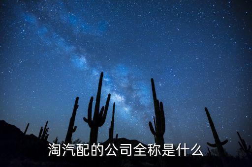 淘汽配的公司全称是什么