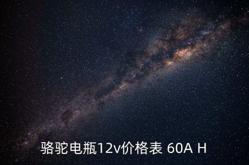 骆驼电瓶12v价格表 60A H