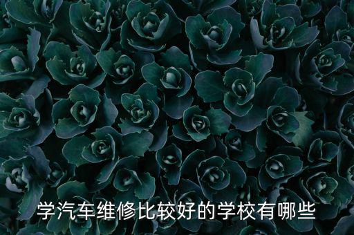 学汽车维修比较好的学校有哪些