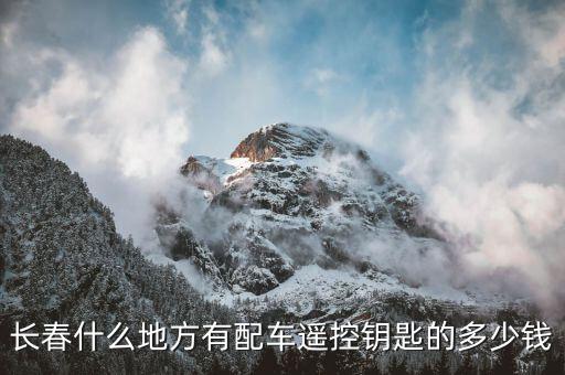 长春什么地方有配车遥控钥匙的多少钱