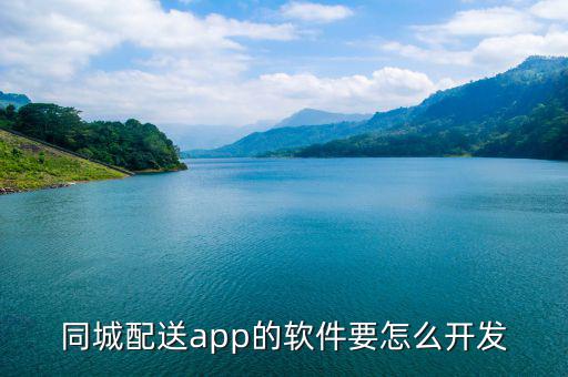 同城配送app的软件要怎么开发