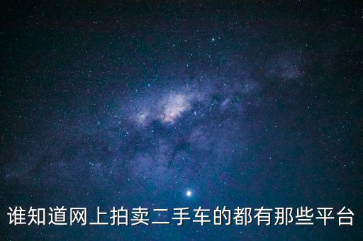 二手车拍卖平台app湛江，谁知道网上拍卖二手车的都有那些平台
