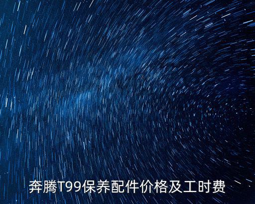 奔腾T99保养配件价格及工时费