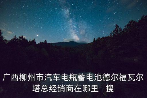 广西柳州市汽车电瓶蓄电池德尔福瓦尔塔总经销商在哪里   搜