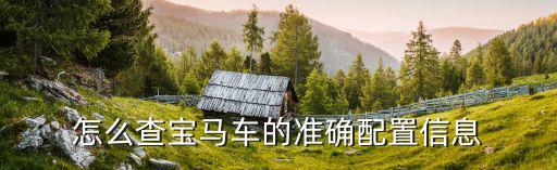 宝马选配官网，怎么查宝马车的准确配置信息
