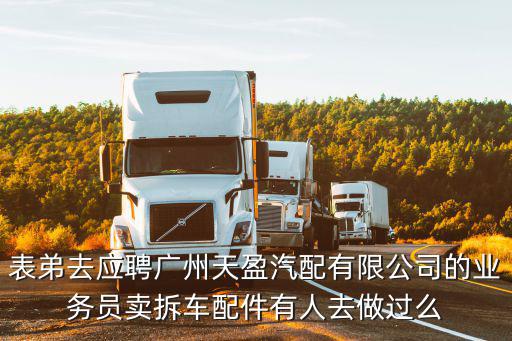 表弟去应聘广州天盈汽配有限公司的业务员卖拆车配件有人去做过么