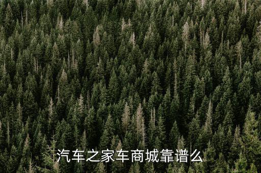 汽车之家车商城靠谱么