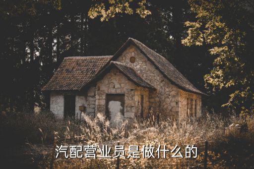 汽配营业员是做什么的