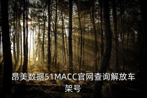 昂美数据51MACC官网查询解放车架号
