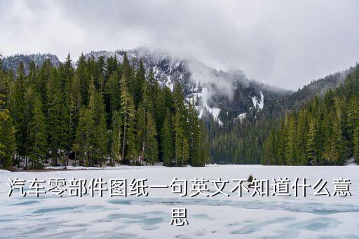 汽车零部件图纸一句英文不知道什么意思