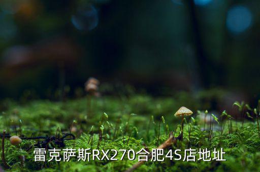 雷克萨斯RX270合肥4S店地址