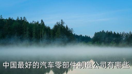 中国最好的汽车零部件制造公司有哪些