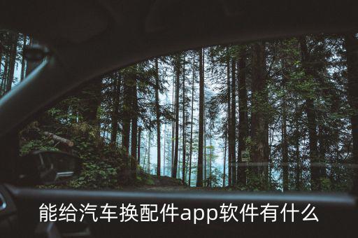 能给汽车换配件app软件有什么