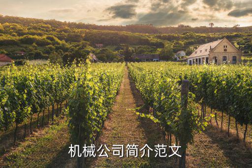机械公司简介范文