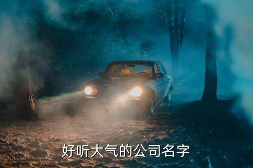 好听大气的公司名字