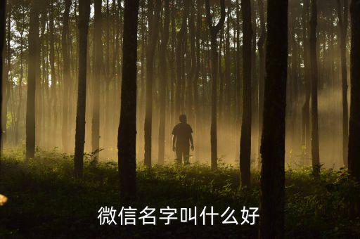 微信名字叫什么好