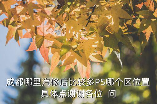 成都哪里汽修店比较多PS哪个区位置具体点谢谢各位  问