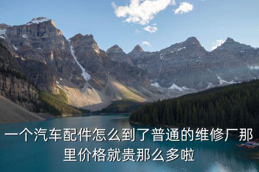 一山汽配卖了，一个汽车配件怎么到了普通的维修厂那里价格就贵那么多啦