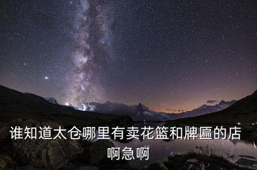 太仓哪有定做设备标牌，谁知道太仓哪里有卖花篮和牌匾的店 啊急啊