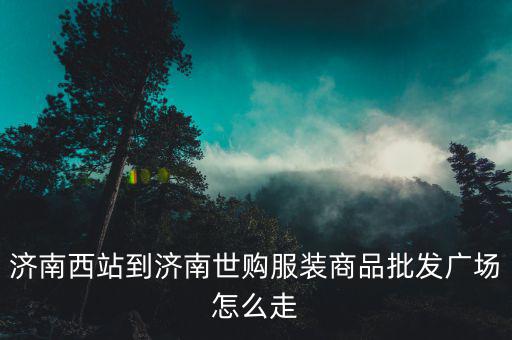 济南西站到济南世购服装商品批发广场怎么走