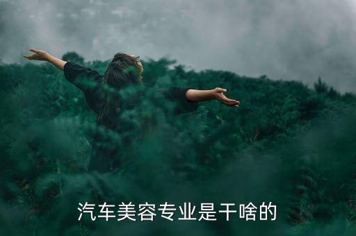 汽车美容专业是干啥的