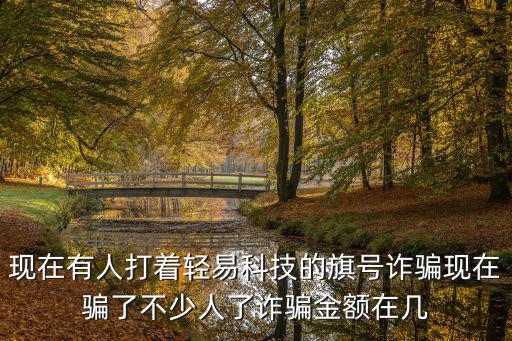 现在有人打着轻易科技的旗号诈骗现在骗了不少人了诈骗金额在几