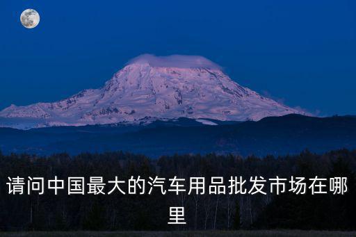 请问中国最大的汽车用品批发市场在哪里