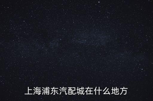 上海浦东汽配城在什么地方