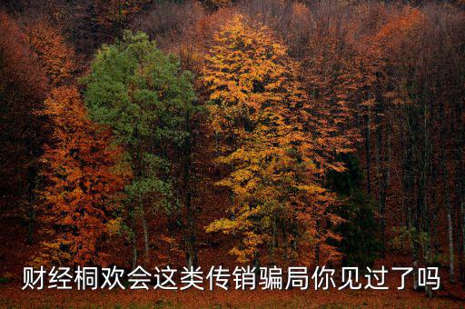 财经桐欢会这类传销骗局你见过了吗