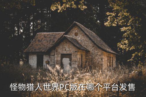 怪物猎人世界PC版在哪个平台发售