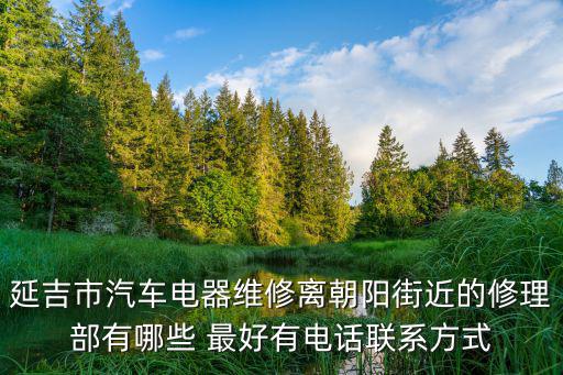 延吉市汽车电器维修离朝阳街近的修理部有哪些 最好有电话联系方式