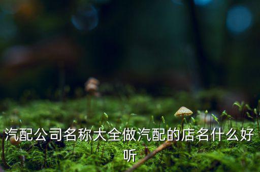 汽配公司名称大全做汽配的店名什么好听