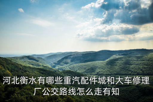 河北衡水有哪些重汽配件城和大车修理厂公交路线怎么走有知