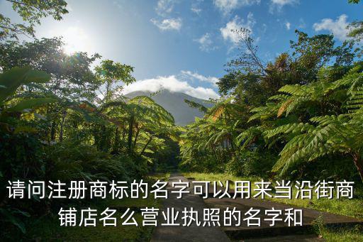 请问注册商标的名字可以用来当沿街商铺店名么营业执照的名字和