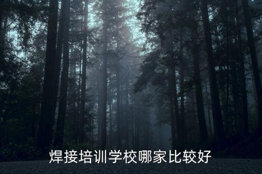 焊接培训学校哪家比较好