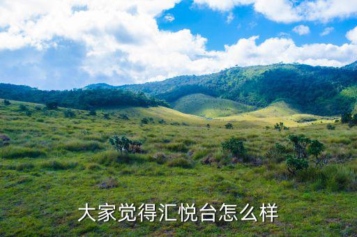 大家觉得汇悦台怎么样