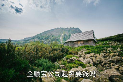 企顺宝公司起名要钱吗