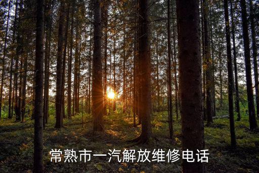 常熟市一汽解放维修电话
